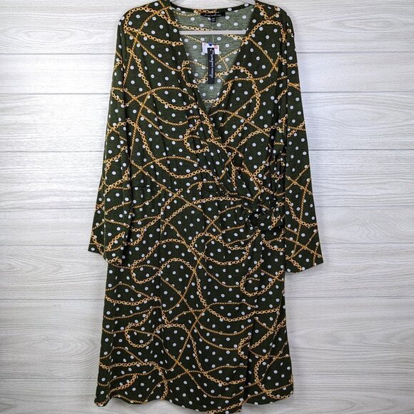 Alison Andrews Dresses & Skirts - NEW! Chain Polkadot Wrap Dress Alison Andrews